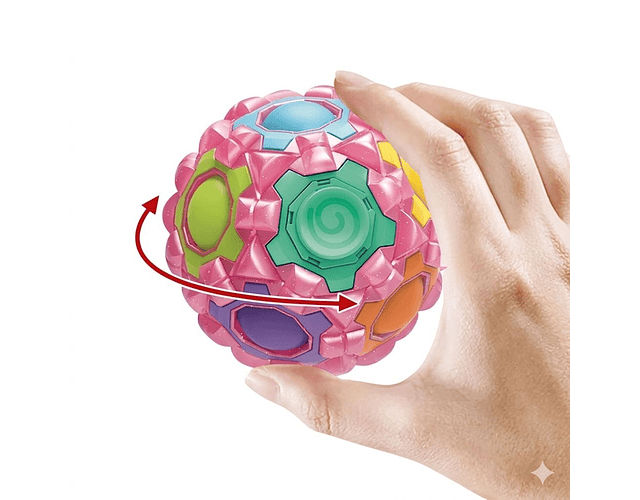 Pelota Sensorial Puzzle 3d Giratoria Para Calma Tdah Tea