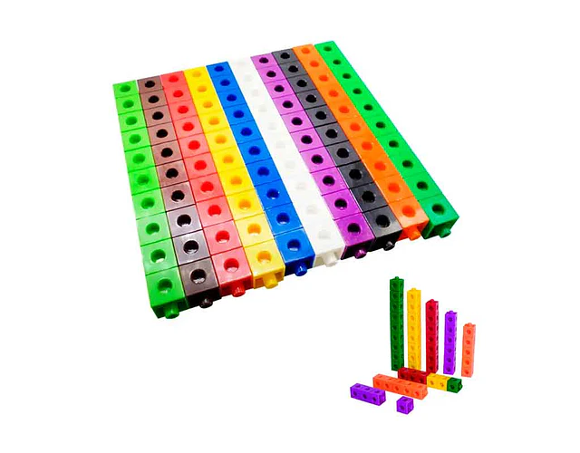 Cubos Multiencaje Unifix 100 Unid Conteo Matemáticas O Formas