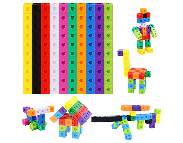 Cubos Multiencaje Unifix 100 Unid Conteo Matemáticas O Formas