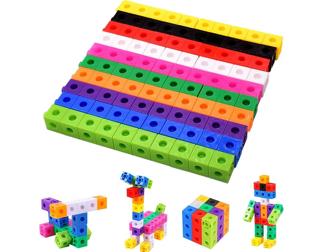 Cubos Multiencaje Unifix 100 Unid Conteo Matemáticas O Formas