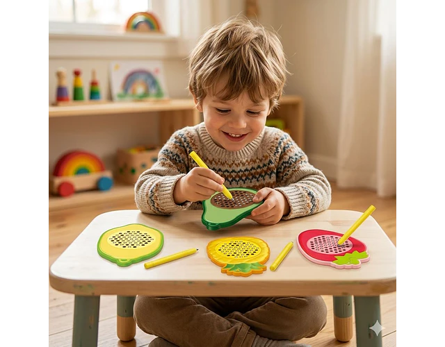 Pizarra Magnética Frutas Sensorial Educativo Para Niños