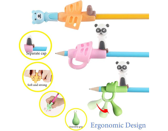Kit 16pcs Correctores De Postura Facilitador Escritura Niños