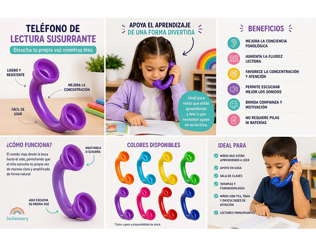 Juego Teléfono De Lectura Tea, Apoyo Concentración Niños Tea