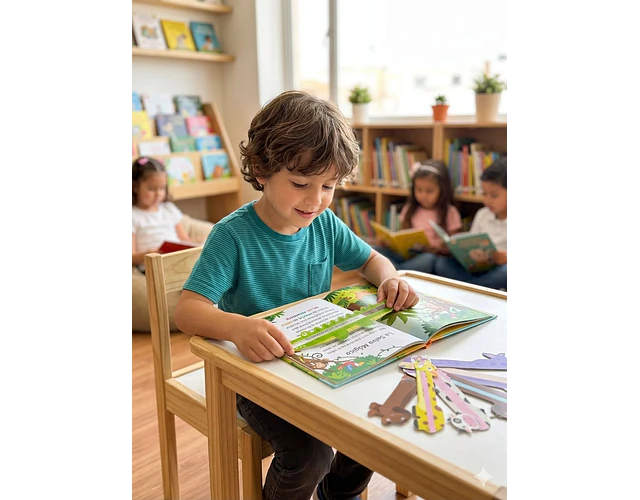 Set 6 Marcadores Lectura Guiada Infantil Ayuda Visual Tdah