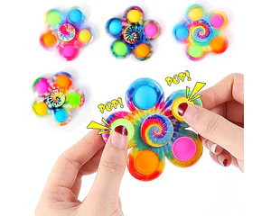 Pack 12 Spinner Fidget Pop it Sensorial Antiestrés 