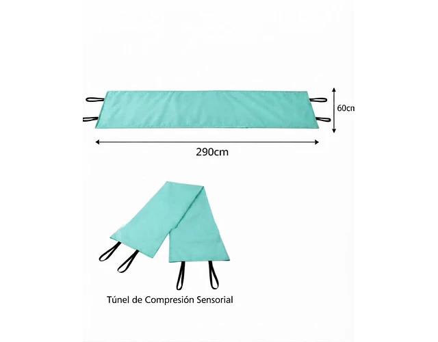 Túnel De Compresión Sensorial 2.9 M X 60 Cm Para Autismo Tda