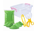 Caja De Arena Suelta 500gr Con Herramientas De Motricidad