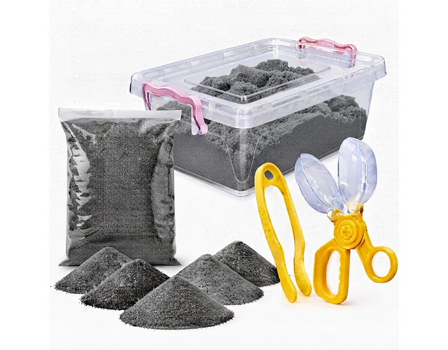 Caja De Arena Suelta 500gr Con Herramientas De Motricidad