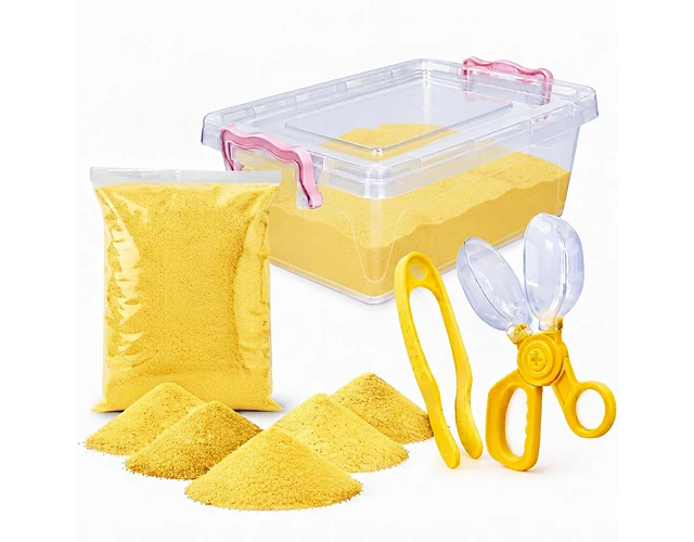 Caja De Arena Suelta 500gr Con Herramientas De Motricidad