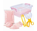 Caja De Arena Suelta 500gr Con Herramientas De Motricidad