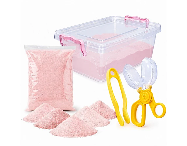 Caja De Arena Suelta 500gr Con Herramientas De Motricidad