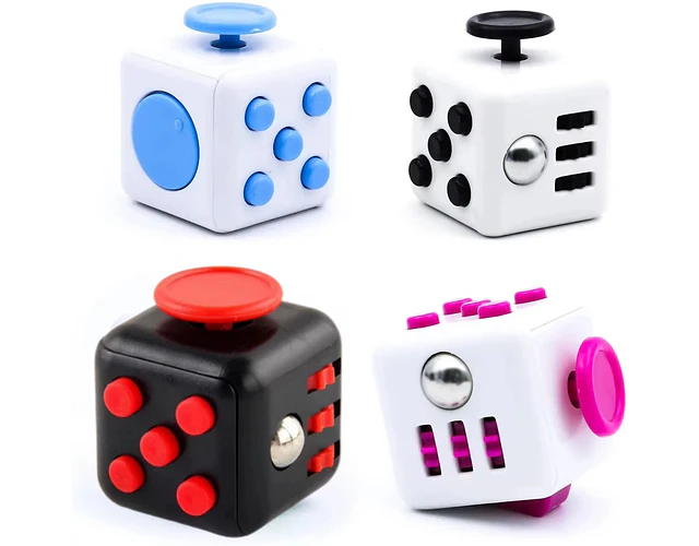 4 X Fidget Cube Antiestres Con 6 Funciones, Juguete Estress