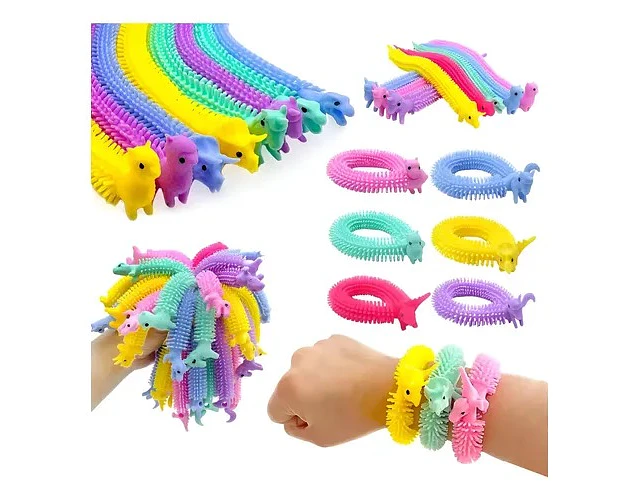 Juguete Antiestrés Squishy, Set De 6 Pulseras Estirables