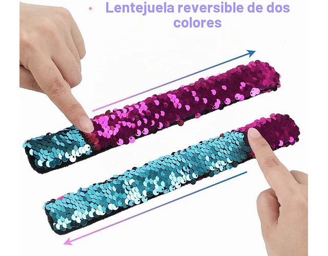 Pack 6 Pulseras Sensoriales de Lentejuelas