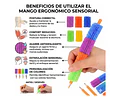 Agarre Sensorial Lapiz Adaptador Ergonómico Tea Tdah Pack 5