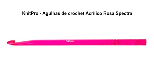 Agulhas de crochet Acrílico Rosa Spectra