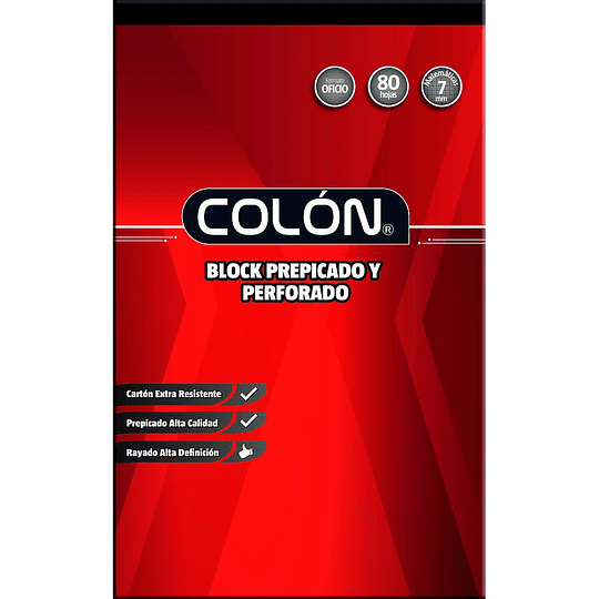 BLOCK COLON PREPICADO OFICIO 7mm 