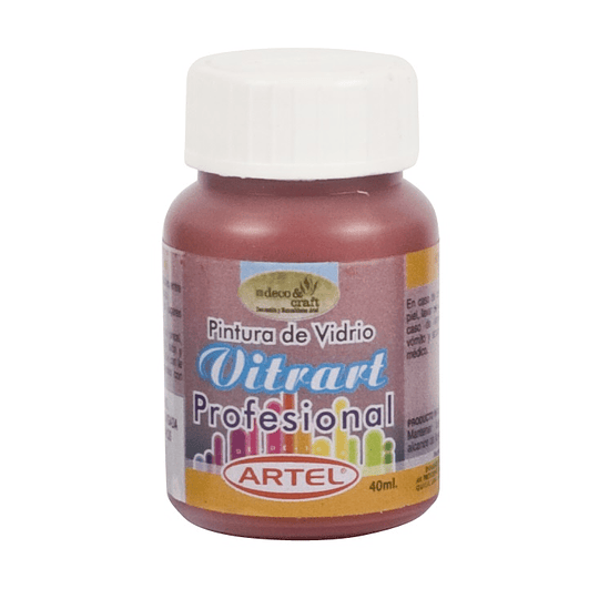 PINTURA VITRART ARTEL 40 ml. ROJA Nro. 88