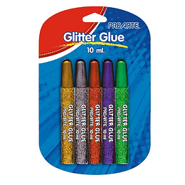 GLITTER GLUE PROARTE 10 ml 5 COLORES