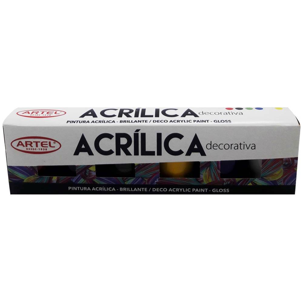 PINTURA ACRILICA ARTEL DECORATIVA  06 COLORES  1