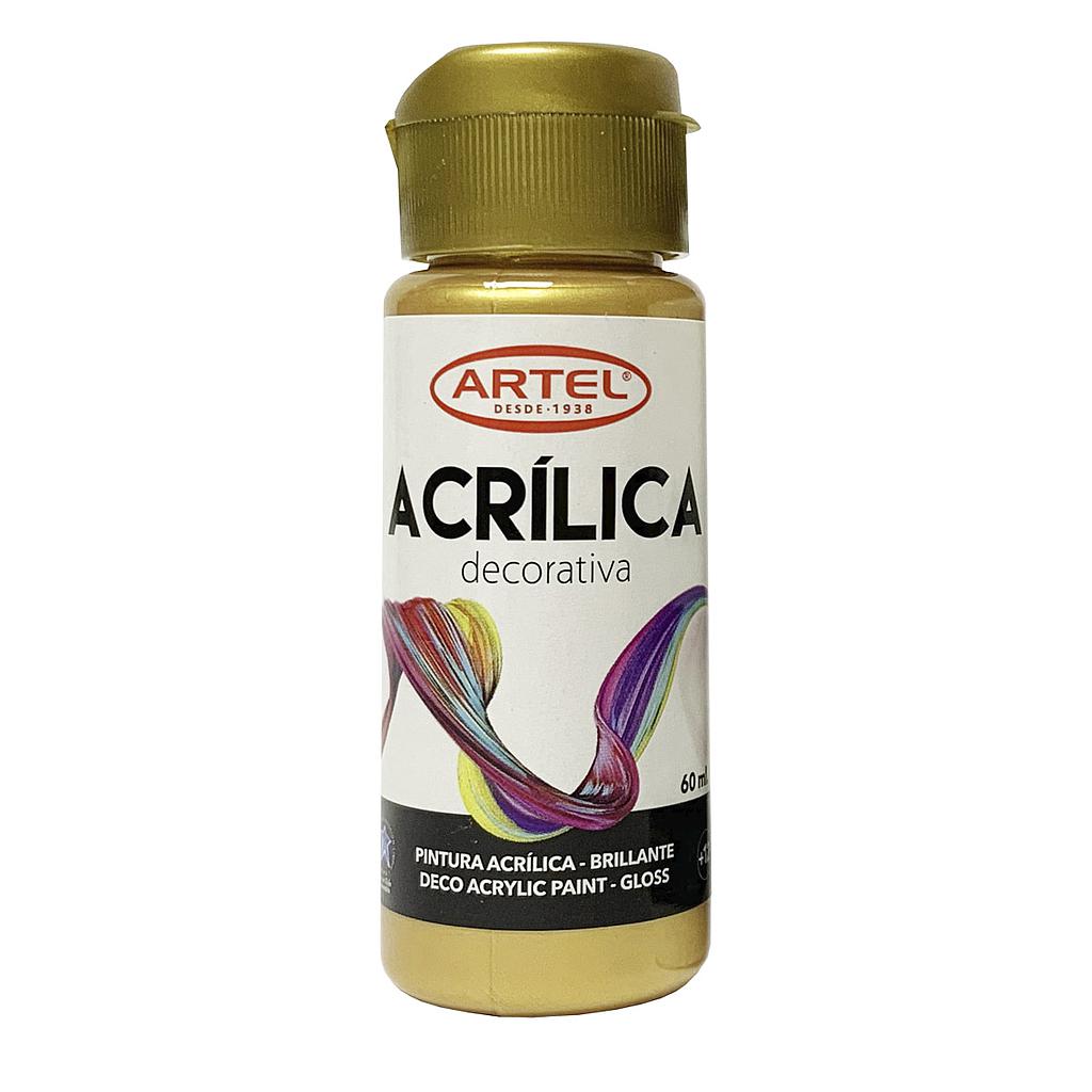PINTURA ACRILICA ARTEL 60ml DECO METAL ORO BCO N° 991 1