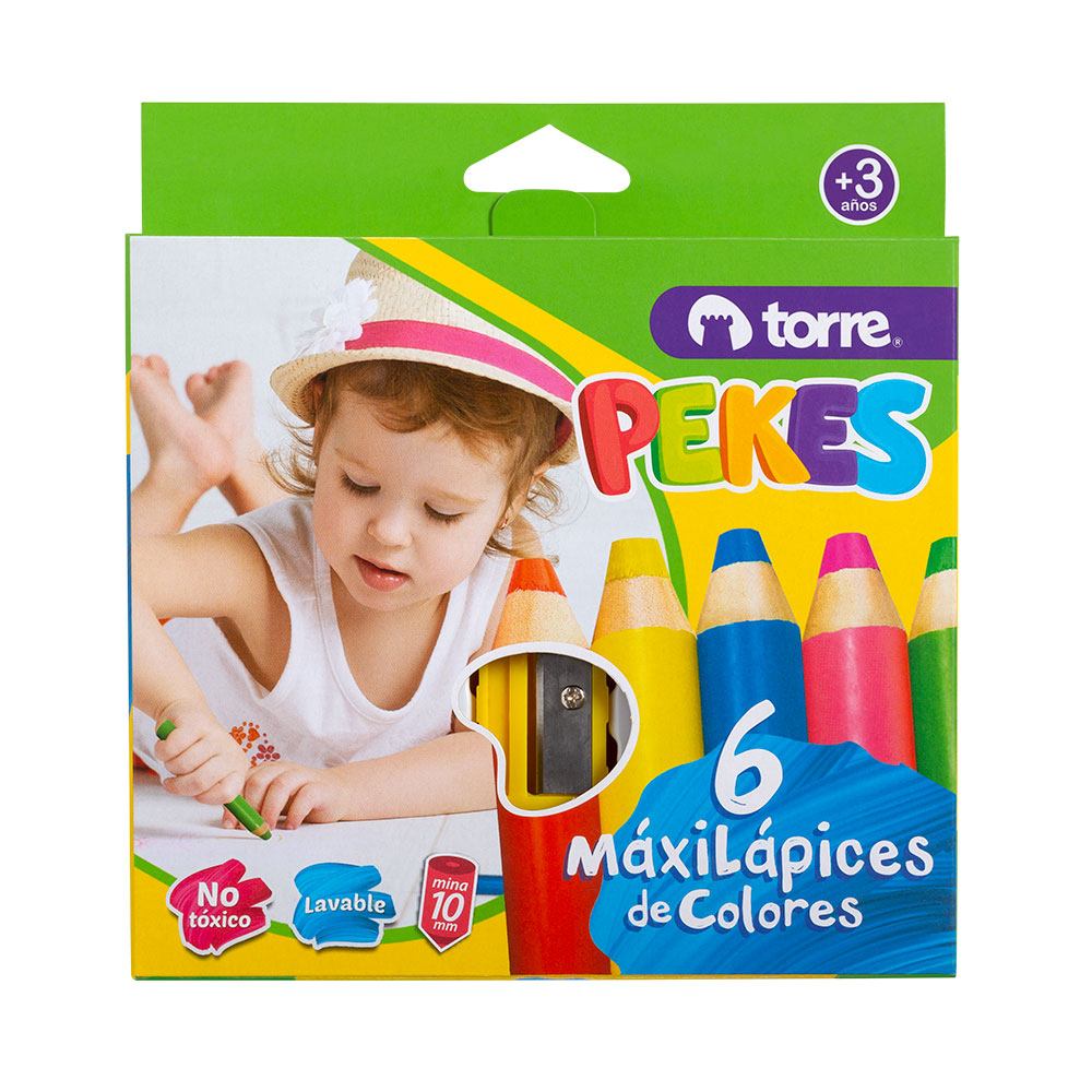 LAPICES COLOR TORRE PEKES 6Unid +3 1