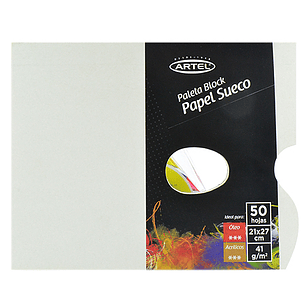 BLOCK PALETA ARTEL PAPEL SUECO 50HJS. 21 X 27CM