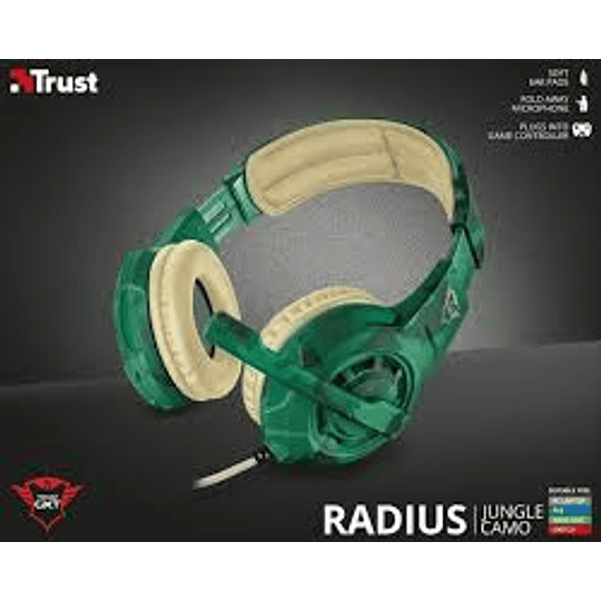 AUDIFONOS HEADSET TRUST RADIUS GXT 310C JUNGLE PC/PS4/XBOX