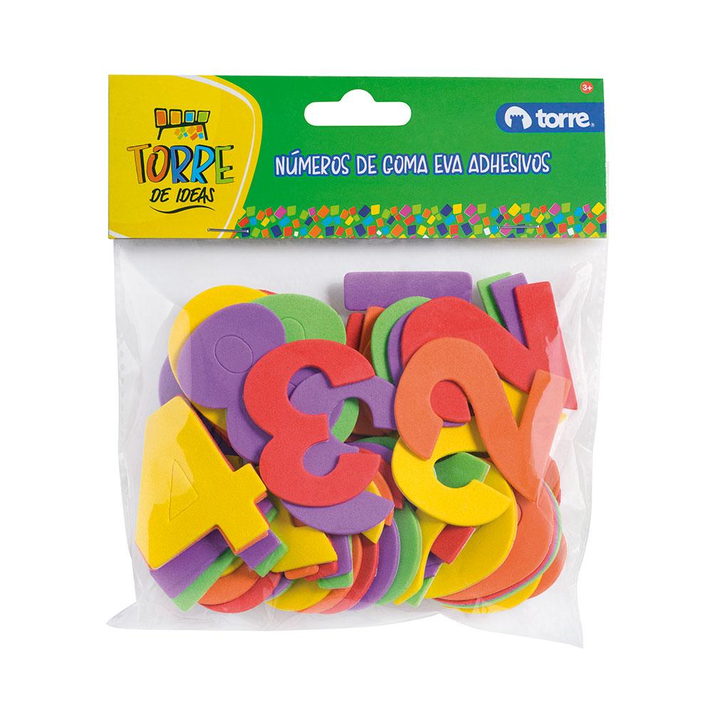 NUMEROS ADHESIVOS DE GOMA EVA TORRE  1