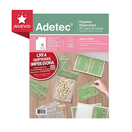 PAPEL ESPECIAL INKJET/LASER ADETEC KIT PARA ENVASAR CARTA 10hjs