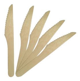 CUBIERTO CUCHILLO DE MADERA GLAM BIODEGRADABLE 10Unid 1