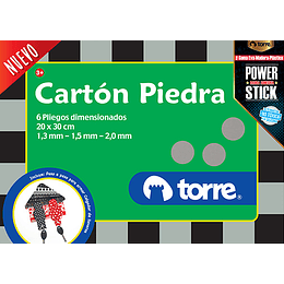 ESTUCHE TORRE CARTON PIEDRA 6UND. 20 X 30CM