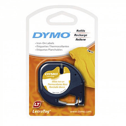 CINTA DYMO LT PLANCHABLE  BLANCA 12 mm. x 2 M ( 18771 )