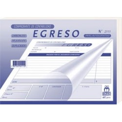 BLOCK EGRESO AUTOCOPIATIVO BUHO  ART.2111 1