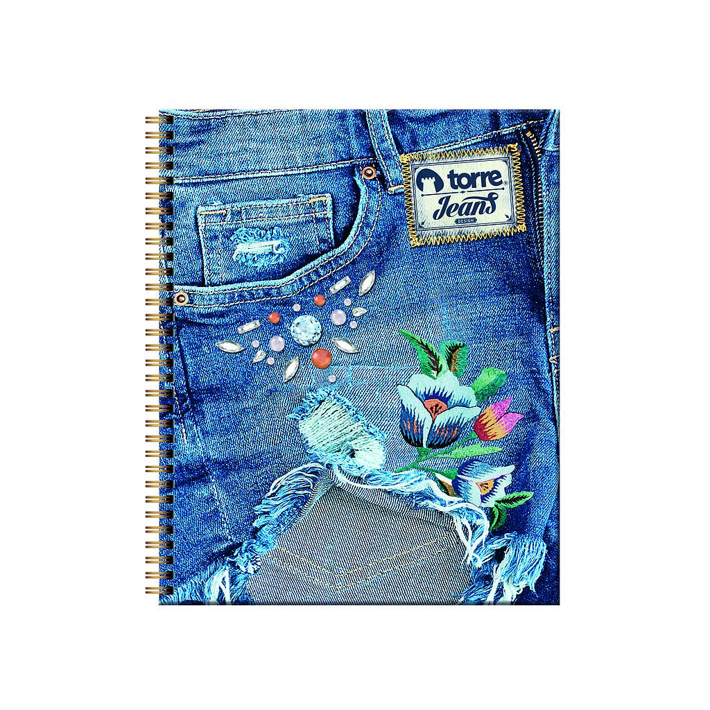 CUADERNO TORRE UNIV. 7mm 100 Hjs CLASICO JEANS  1