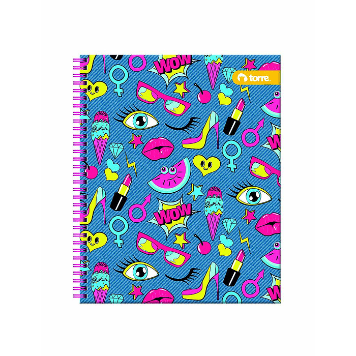 CUADERNO TORRE UNIV. 7mm 100 Hjs CLASICO MUJER