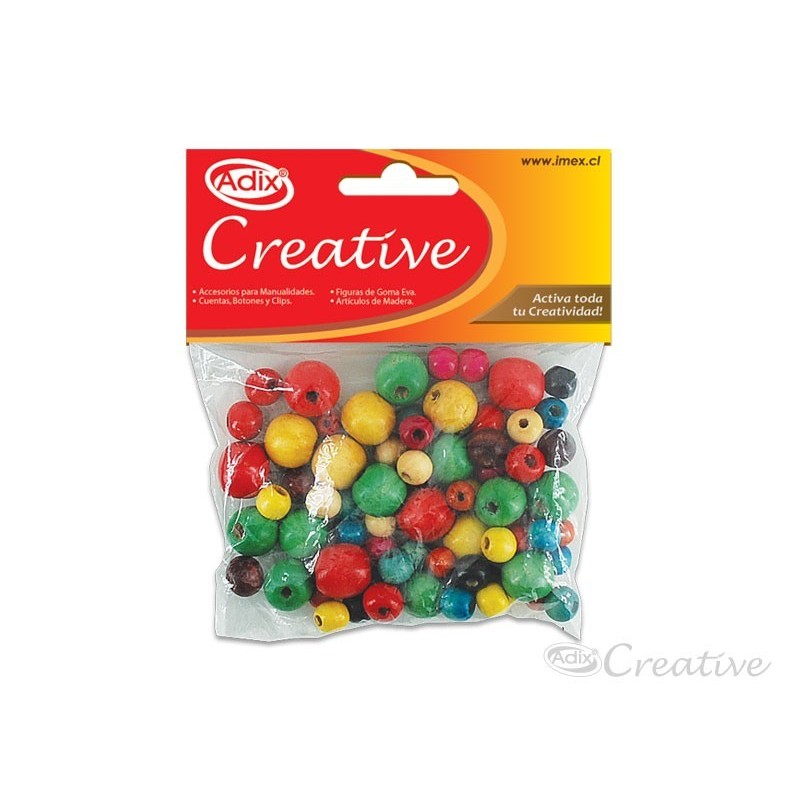 CUENTAS ADIX DE MADERA CREATIVE ALARGADAS 30Grs. 1