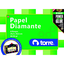 ESTUCHE TORRE PAPEL DIAMANTE 6 UND. 25,5 X 36,5 CMS 