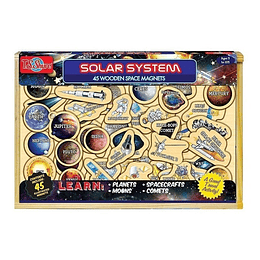 JUEGO SISTEMA SOLAR MADERA MAGNETICA 45 UNDS.