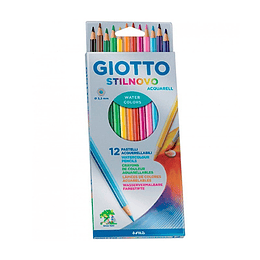 LAPICES DE COLOR GIOTTO STILNOVO 12 Colores LARGOS (Acuarelables)