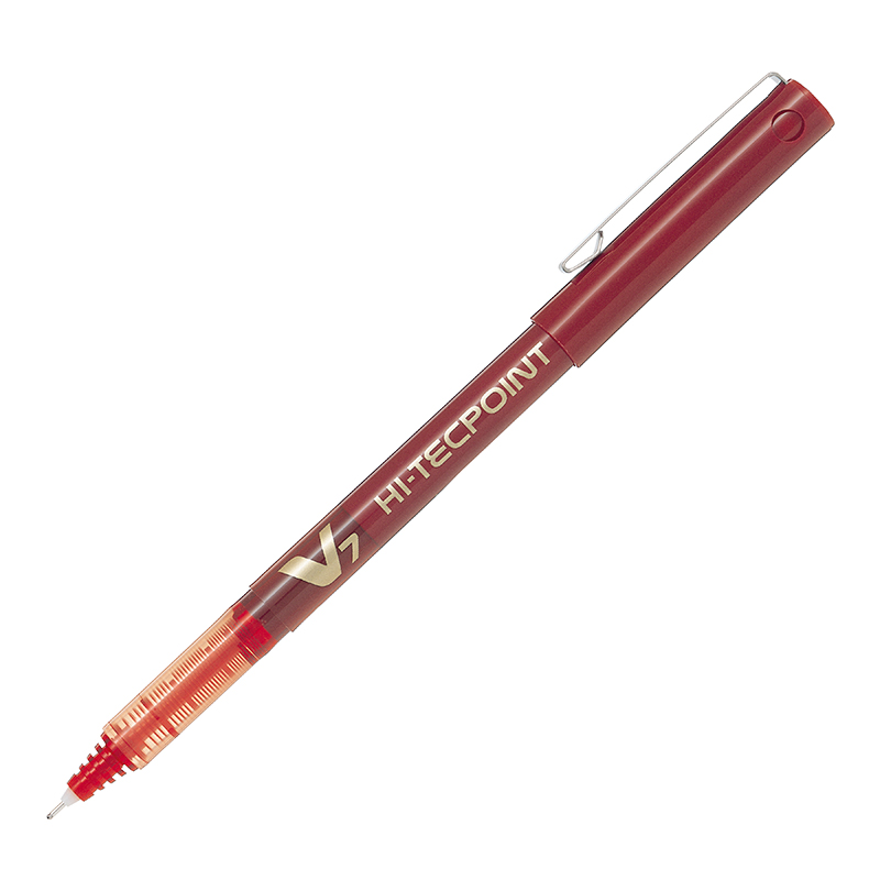 LAPIZ TINTA PILOT HI-TECPOINT V-7 0.7 ROJO 1