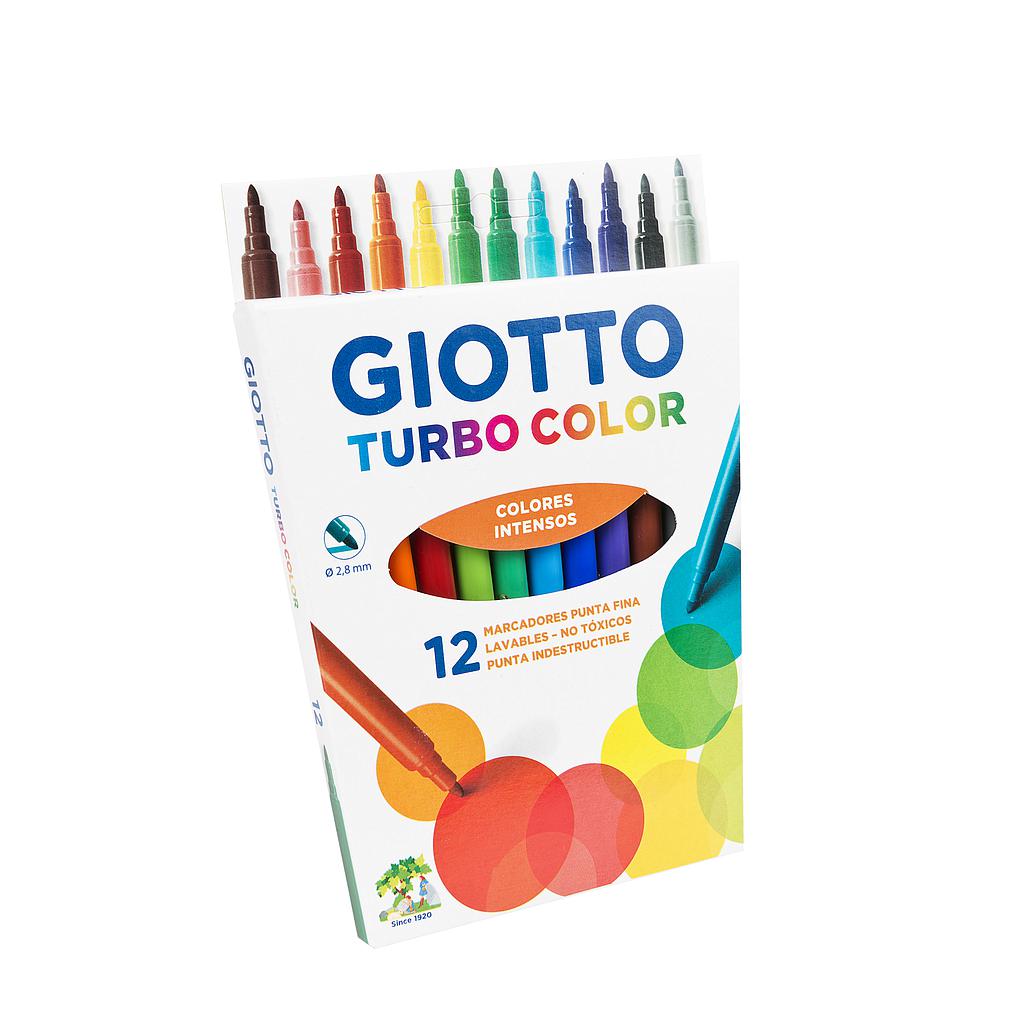 MARCADOR GIOTTO TURBO 12 COLORES  1