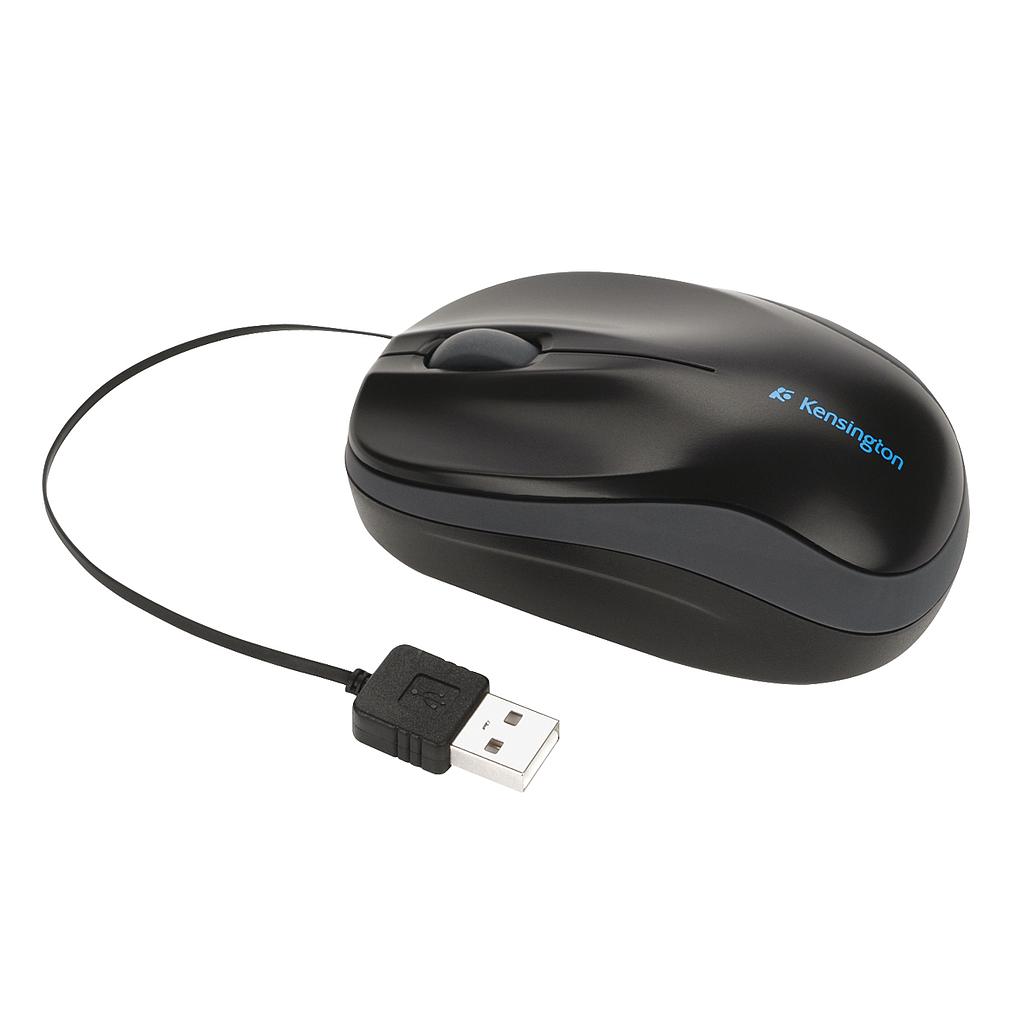 MOUSE KENSINGTON RETRACTIL USB NEGRO 1