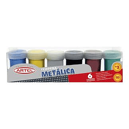 TEMPERA ARTEL METALICA 6 COLORES