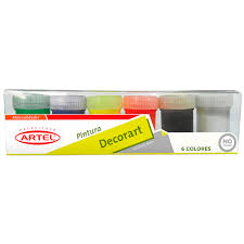 TEMPERA ARTEL PINTURA DECORATIVA 6 COLORES 1