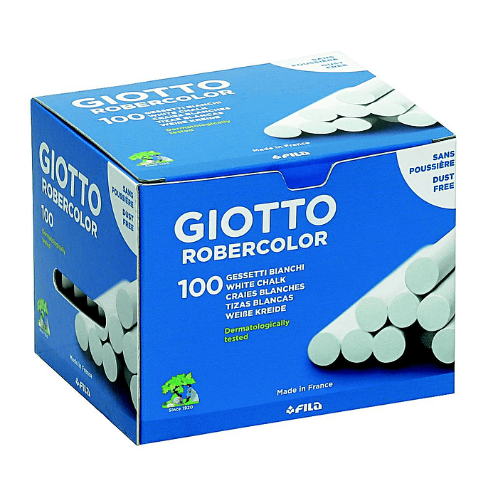 TIZA GIOTTO ROBERCOLOR 100 UNID. BLANCA