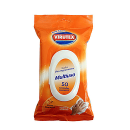 TOALLITAS DESENGRASANTES MULTIUSO VIRUTEX 50 UND. NARANJA