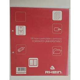 REPUESTO CUADERNO RHEIN UNIV. 7mm 100 Hjs