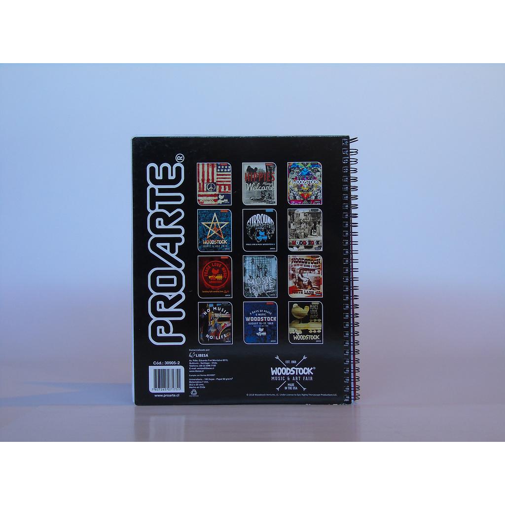 CUADERNO PROARTE UNIV. 7mm 100 hjs. TE/ED WOODSTOCK CLASSIC  1