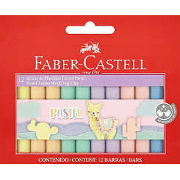 PLASTICINA FABER-CASTELL PASTEL 12 COLORES